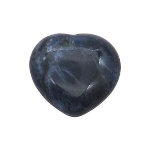 Blue Sodalite Heart Pendant Undrilled, approx 30mm [GM19705]