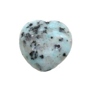 Kiwi Jasper Heart Pendant Undrilled, approx 30mm [GM19711]