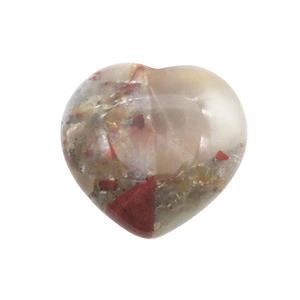 African Bloodstone Heart Pendant Undrilled, approx 30mm [GM19717]