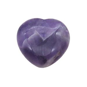 Purple Amethyst Heart Pendant Undrilled, approx 30mm [GM19719]
