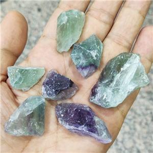 Natural Fluorite Nugget Pendant Freeform Undrilled Nohole, approx 10-40mm [GM19725]