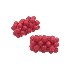 Red Coral Cluster Beads Tube, approx 10-18mm [GM19743]