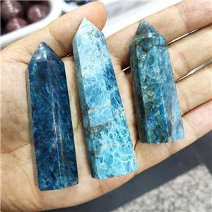 Natural Blue Apatite Tower Undrilled Prism, approx 20-90mm [GM19786]