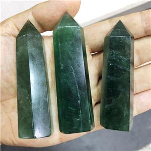 Green Fluorite Tower Undrilled, approx 20-90mm [GM19790]