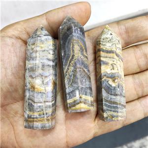 Natural Honeybee Jasper Tower Undrilled Prism, approx 20-90mm [GM19801]