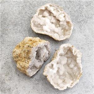Agate Druzy Cluster Geode Freeform Undrilled, approx 20-90mm [GM19807]