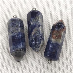 Natural Blue Sodalite Bullet Pendant, approx 15-45mm [GM19814]