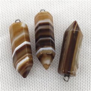 Natural Coffee Agate Bullet Pendant, approx 15-45mm [GM19815]