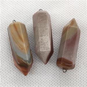 Natural Ocean Agate Bullet Pendant, approx 15-45mm [GM19817]