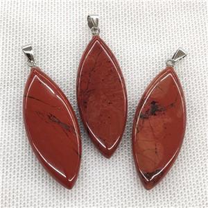 Natural Red Jasper Leaf Pendant, approx 20-50mm [GM19910]