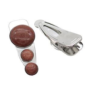 Copper Hair Clips Pave Gold Sandstone Platinum Plated, approx 12mm, 25-60mm [GM19994]