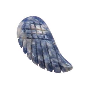 Blue Sodalite Angel Wings Pendant, approx 15-30mm [GM20030-S]