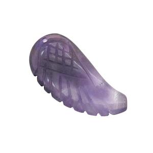 Natural Amethyst Angel Wings Pendant, approx 17-35mm [GM20034-L]