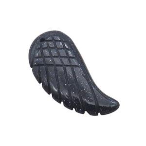 Blue Sandstone Angel Wings Pendant, approx 17-35mm [GM20038-L]