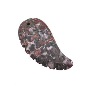 LeopardSkin Jasper Angel Wings Pendant, approx 17-35mm [GM20042-L]