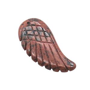 Red Sesame Jasper Angel Wings Pendant, approx 17-35mm [GM20043-L]