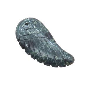 Kambaba Jasper Angel Wings Pendant Green, approx 15-30mm [GM20049-S]