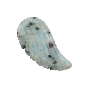 Natural Kiwi Jasper Angel Wings Pendant, approx 17-35mm [GM20054-L]