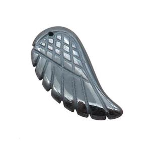 Blue Hematite Angel Wings Pendant, approx 17-35mm [GM20063-L]