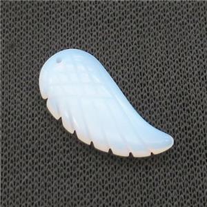 White Opalite Angel Wings Pendant, approx 17-35mm [GM20068-L]