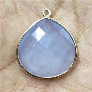 Blue Jade Teardrop Pendant Faceted Dye, approx 25mm [GM20123]