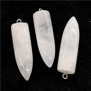 Natural Crystal Quartz Bullet Pendant White, approx 10-40mm [GM20125]