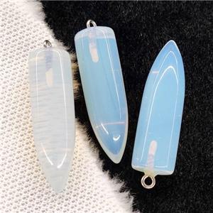 White Opalite Bullet Pendant, approx 10-40mm [GM20126]