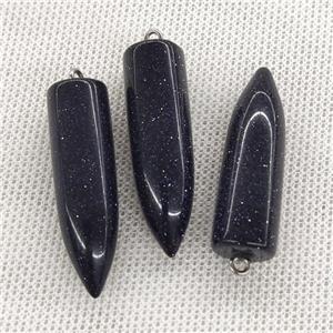 Blue Spot Sandstone Bullet Pendant, approx 10-40mm [GM20140]
