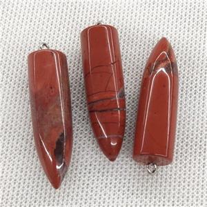 Natural Red Jasper Bullet Pendant, approx 10-40mm [GM20143]