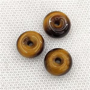 Natural Tiger Eye Stone Donut Pendant, approx 16mm [GM20169]