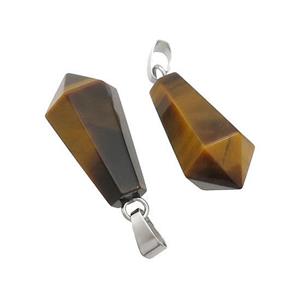 Natural Tiger Eye Stone Teardrop Pendant, approx 13-23mm [GM20350]