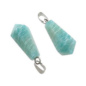 Natural Green Amazonite Teardrop Pendant, approx 13-23mm [GM20352]