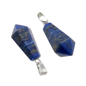 Natural Blue Lapis Lazuli Teardrop Pendant, approx 13-23mm [GM20353]