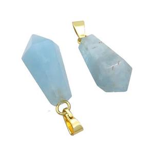 Natural Blue Aquamarine Teardrop Pendant, approx 13-23mm [GM20356]