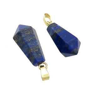 Natural Blue Lapis Lazuli Teardrop Pendant, approx 13-23mm [GM20360]