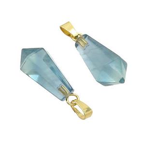 Natural Green Fluorite Teardrop Pendant, approx 13-23mm [GM20361]