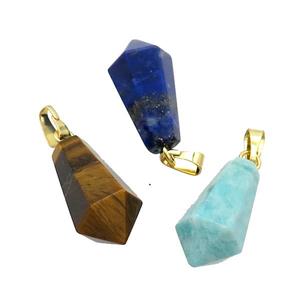 Mix Gemstone Teardrop Pendant, approx 13-23mm [GM20362]