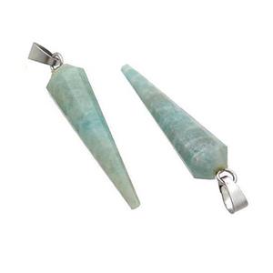 Natural Green Amazonite Pendulum Pendant, approx 8-30mm [GM20365]