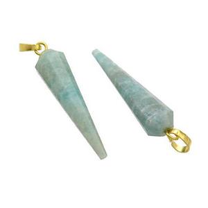 Natural Green Amazonite Pendulum Pendant, approx 8-30mm [GM20372]