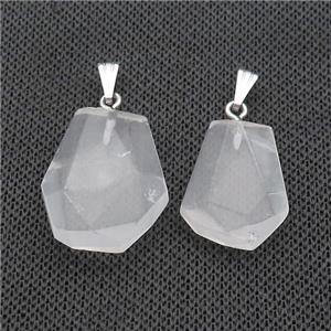 Natural Clear Crystal Quartz Pendant Freeform, approx 15-25mm [GM20392]