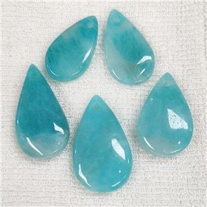 Natural Blue Amazonite Pendant Teardrop, approx 15-35mm [GM20485]