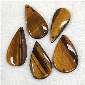 Natural Tiger Eye Stone Pendant Teardrop, approx 20-45mm [GM20492]