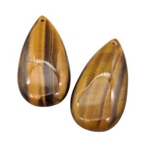 Natural Tiger Eye Stone Teardrop Pendant, approx 20-40mm [GM20502]