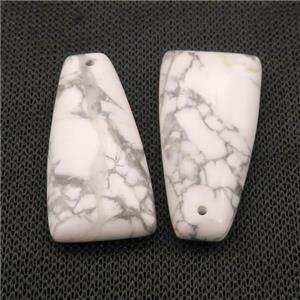 White Howlite Turquoise Trapeziform Pendant, approx 10-40mm [GM20543]