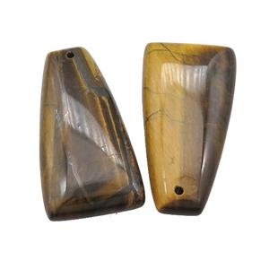 Natural Tiger Eye Stone Trapeziform Pendant, approx 10-40mm [GM20546]