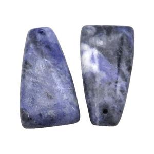 Natural Blue Sodalite Trapeziform Pendant, approx 10-40mm [GM20549]