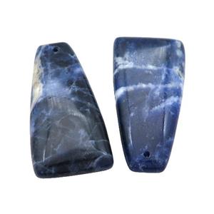 Natural Blue Sodalite Trapeziform Pendant, approx 10-40mm [GM20550]