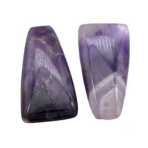 Natural Purple Amethyst Trapeziform Pendant, approx 10-40mm [GM20555]