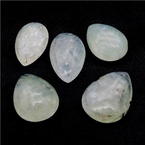 Natural Prehnite Teardrop Pendant Green Nohole Undrilled, approx 23-38mm [GM20589]