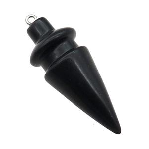 Natural Black Obsidian Pendulum Pendant, approx 17-45mm [GM21246]
